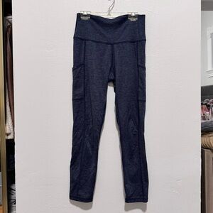 Aerie Play Heather Blue Leggings, Size M, EUC